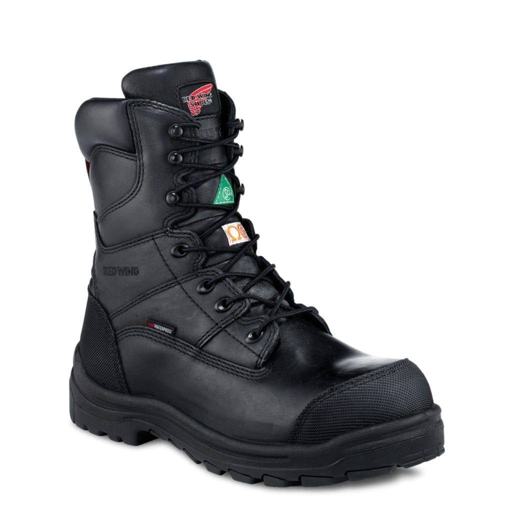 REDWING 3512 8" BLACK KINGTOE CSA WATERPROOF W/RUBBER TOE BUMPER