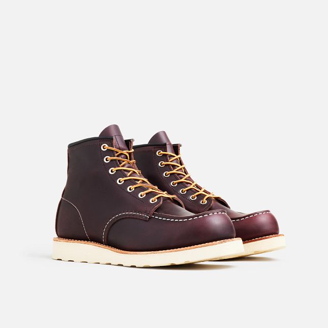 REDWING CLASSIC MOC MEN'S 6-INCH BOOT IN BLACK CHERRY EXCALIBUR LEATHER ...