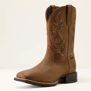 Ariat Hybrid Ranchway Waterproof Wide Square Toe Cowboy Boot 10064047